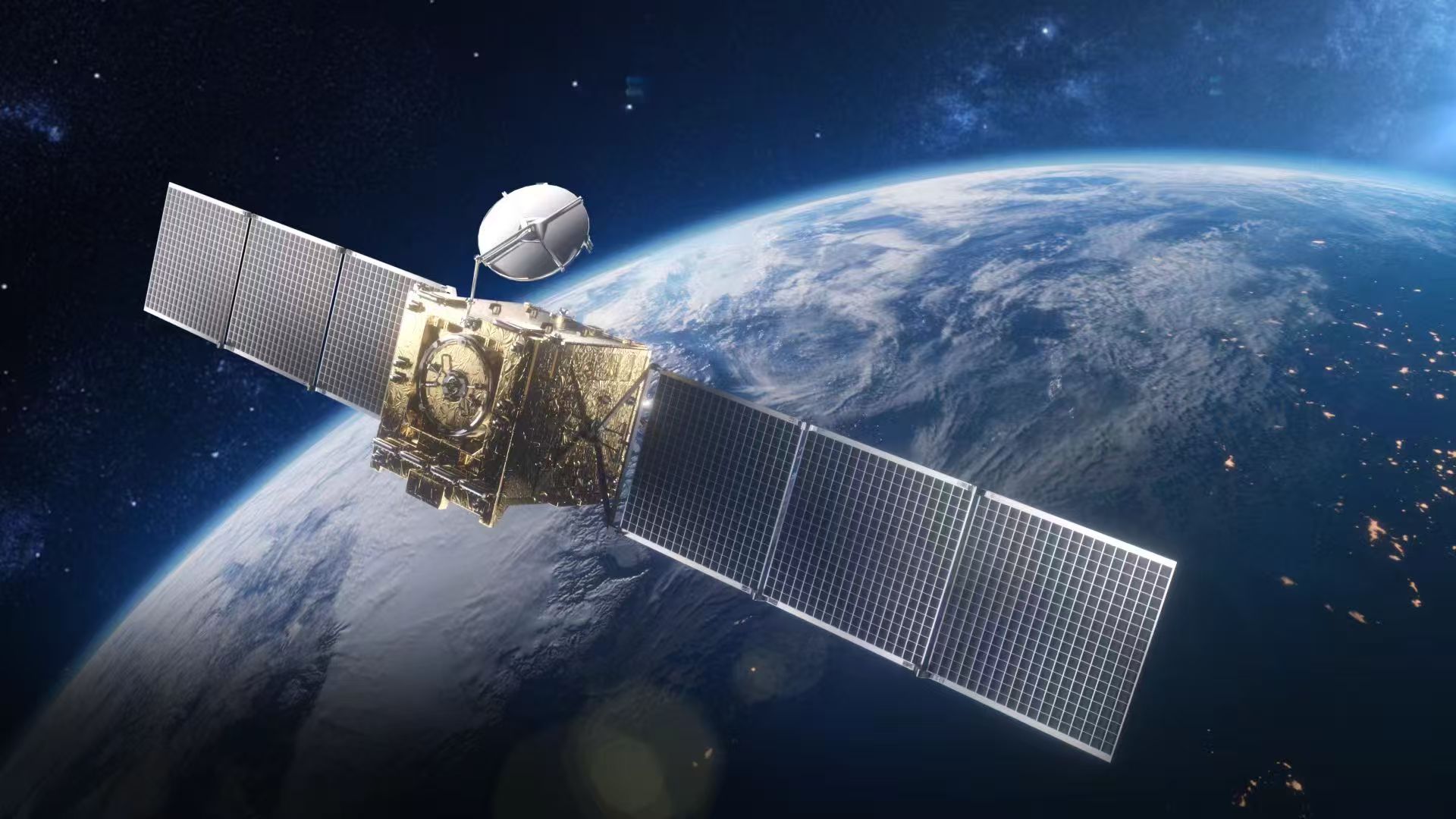 Bifacial solar array operating above Earth